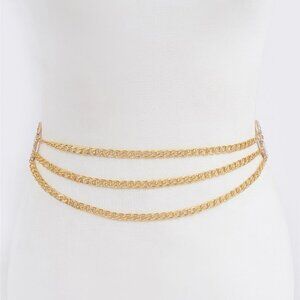 Chain Belt W/ Stone Ring